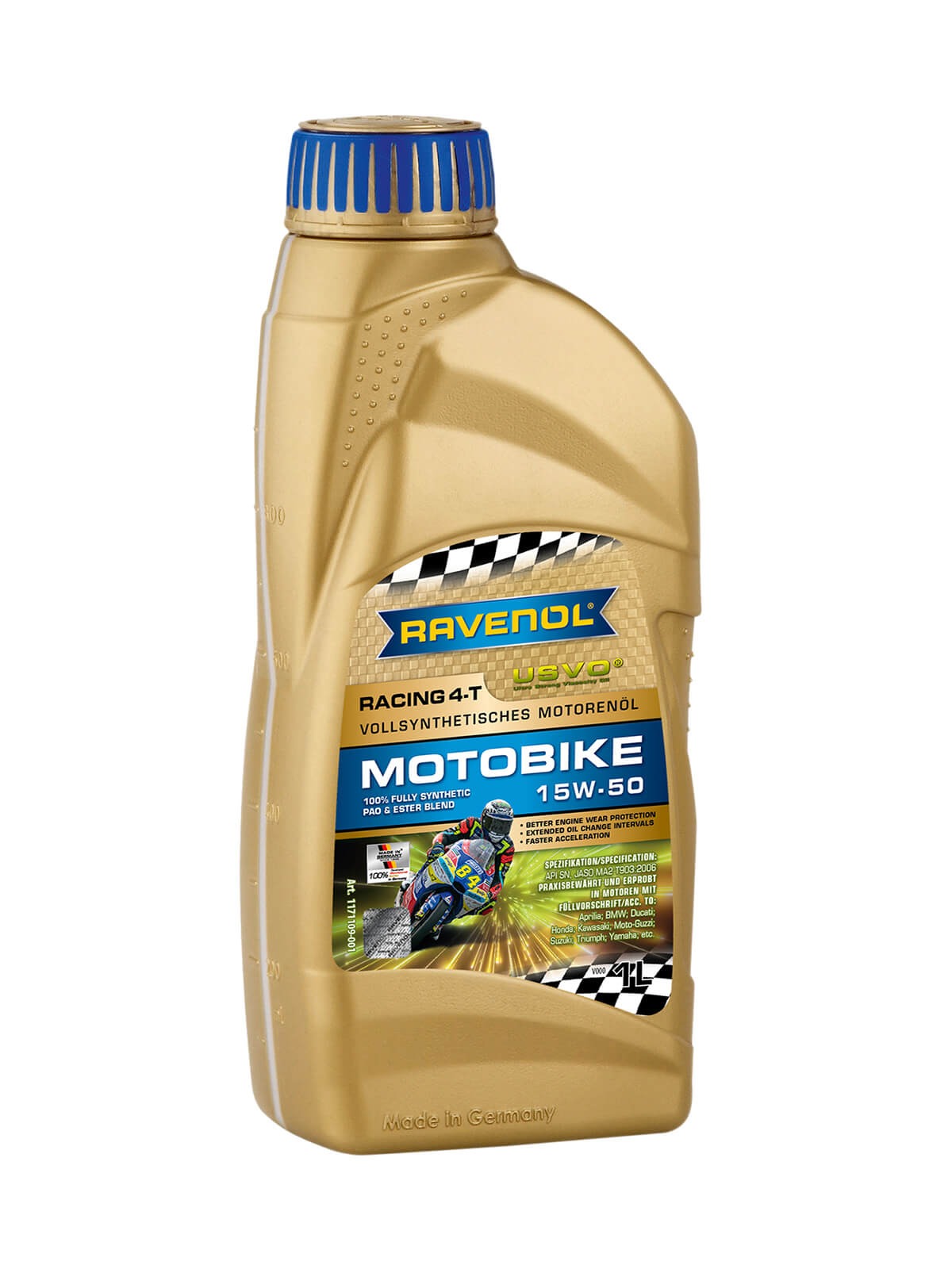 RAVENOL Racing 4-T Motobike 15W-50, 1-Liter-Flasche